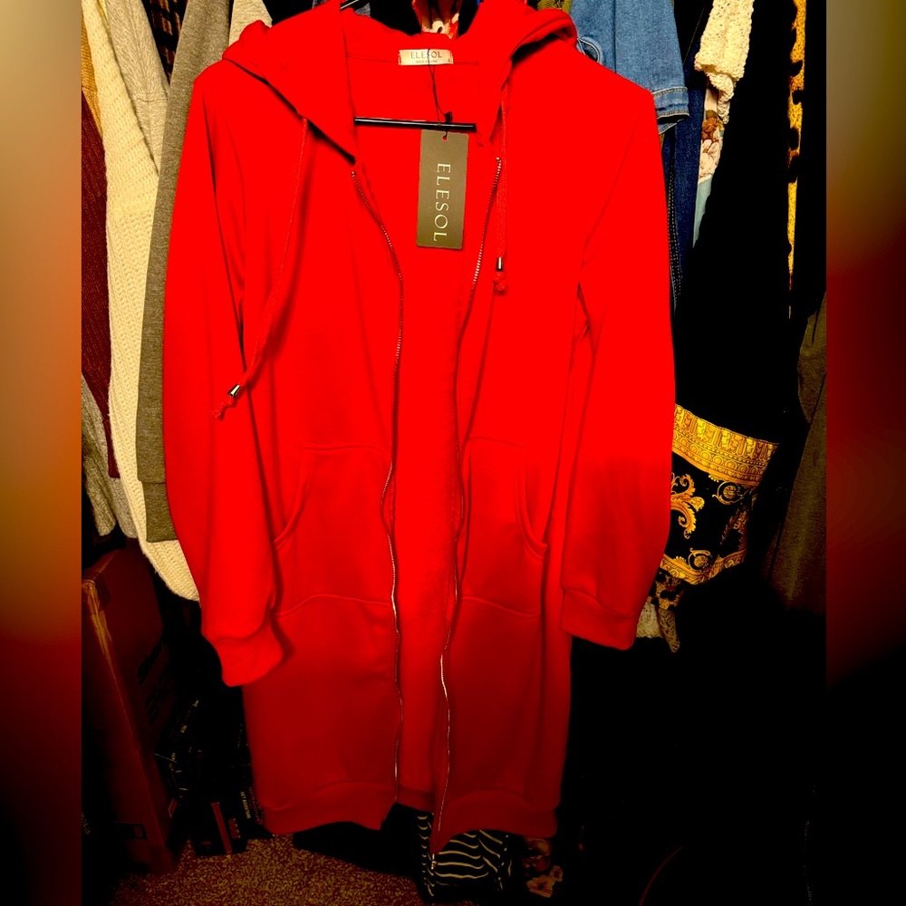 Long hoodie jacket